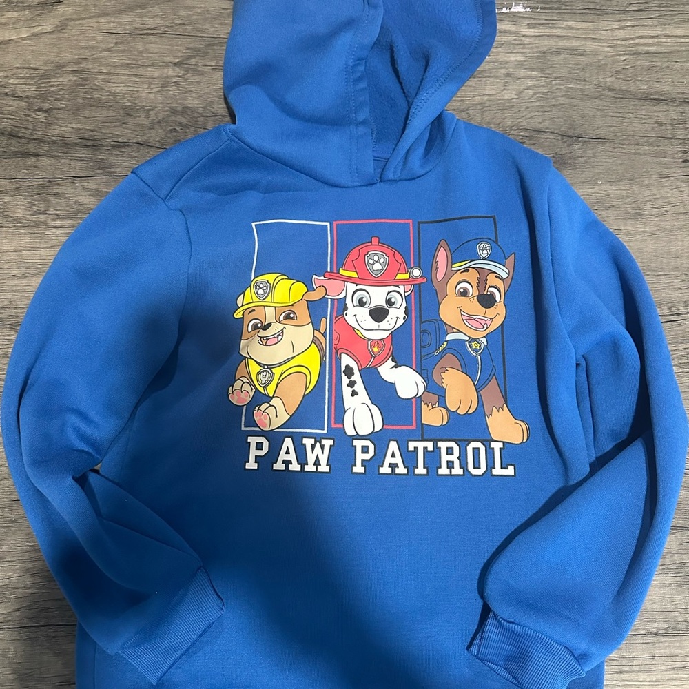 Paw Patrol pull over hoodie size 8